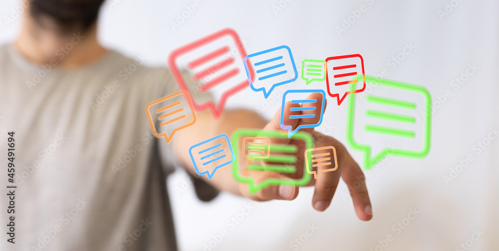 3D rendering flying email icon and web flying 3D rendering flying email icon and web flying
