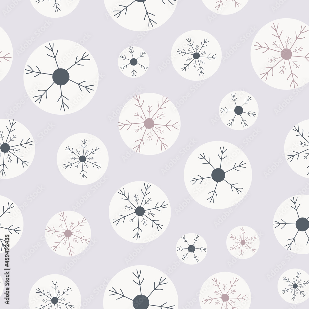 Vector Snowflakes polka dots seamless pattern background perfect for Christmas fabric, apparel, gift wrap, scrapbooking, wallpaper, web and graphic projects. Vector Snowflakes polka dots seamless pattern background perfect for Christmas fabric, apparel, gift wrap, scrapbooking, wallpaper, web and graphic projects.