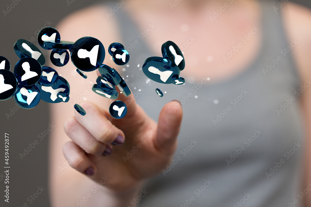 videoconference group of people talking in social network videoconference group of people talking in social network