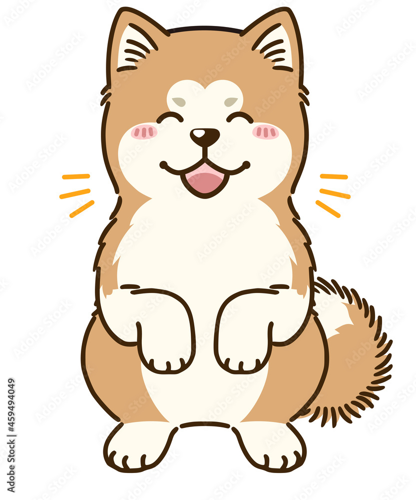 喜ぶ秋田犬 喜ぶ秋田犬