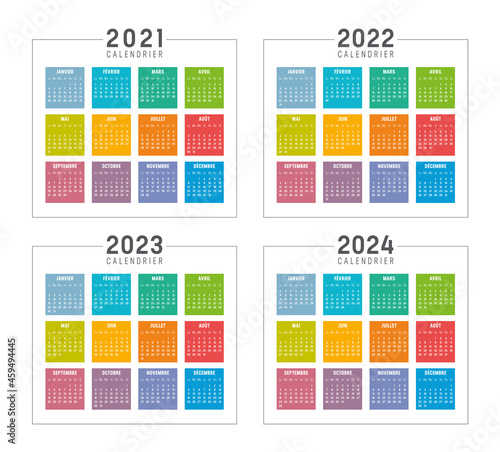 Calendrier Agenda 2021, 2022, 2023, 2024