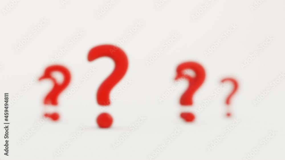 Large Red question mark on white background. 3D Render. Large Red question mark on white background. 3D Render.
