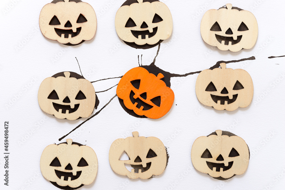 halloween shapes on hand drawn decorative background halloween shapes on hand drawn decorative background