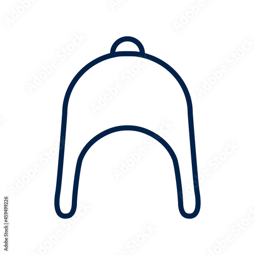 Winter hat (chullo) icon logo template isolated on white background.
