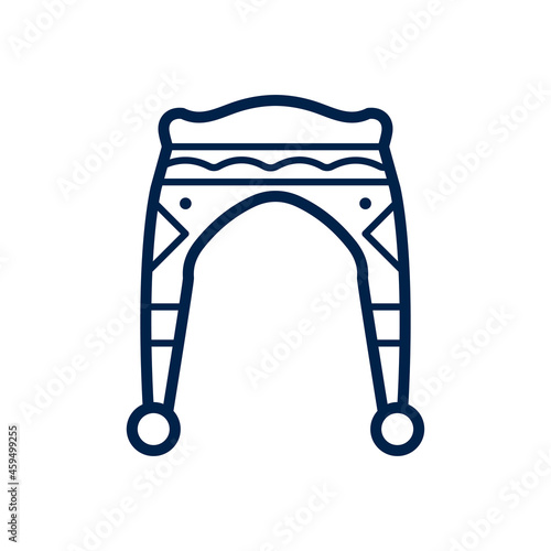 Winter hat (chullo) icon logo template isolated on white background.
