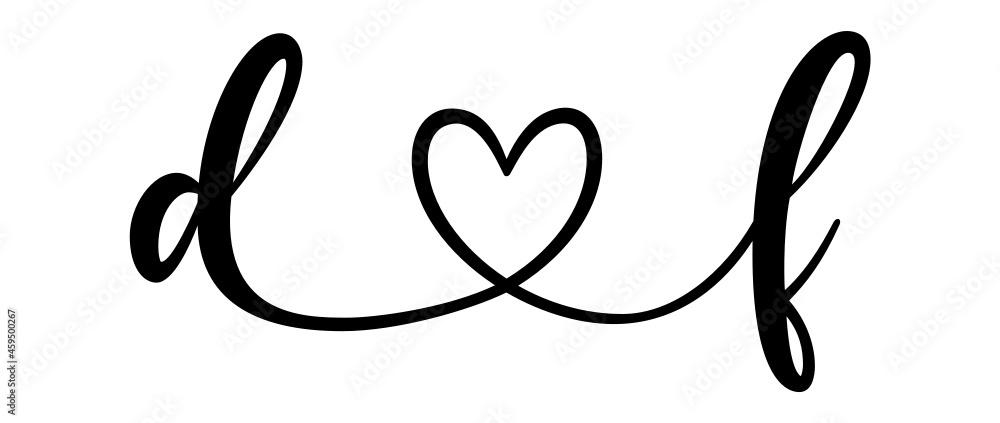 df, fd, letters with heart Monogram, monogram wedding logo. Love icon, couples Initials, lower case, connecting HEART, home decor, df, fd, letters with heart Monogram, monogram wedding logo. Love icon, couples Initials, lower case, connecting HEART, home decor,