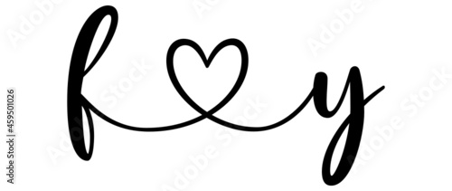 fy, yf, letters with heart Monogram, monogram wedding logo. Love icon, couples Initials, lower case, connecting HEART, home decor,