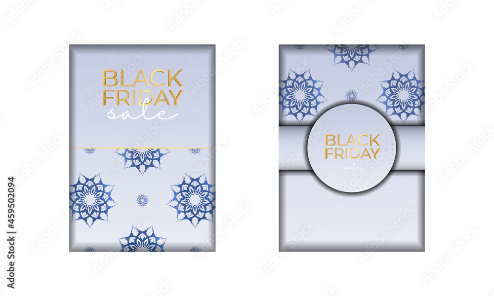 Beige color geometric pattern black friday party poster