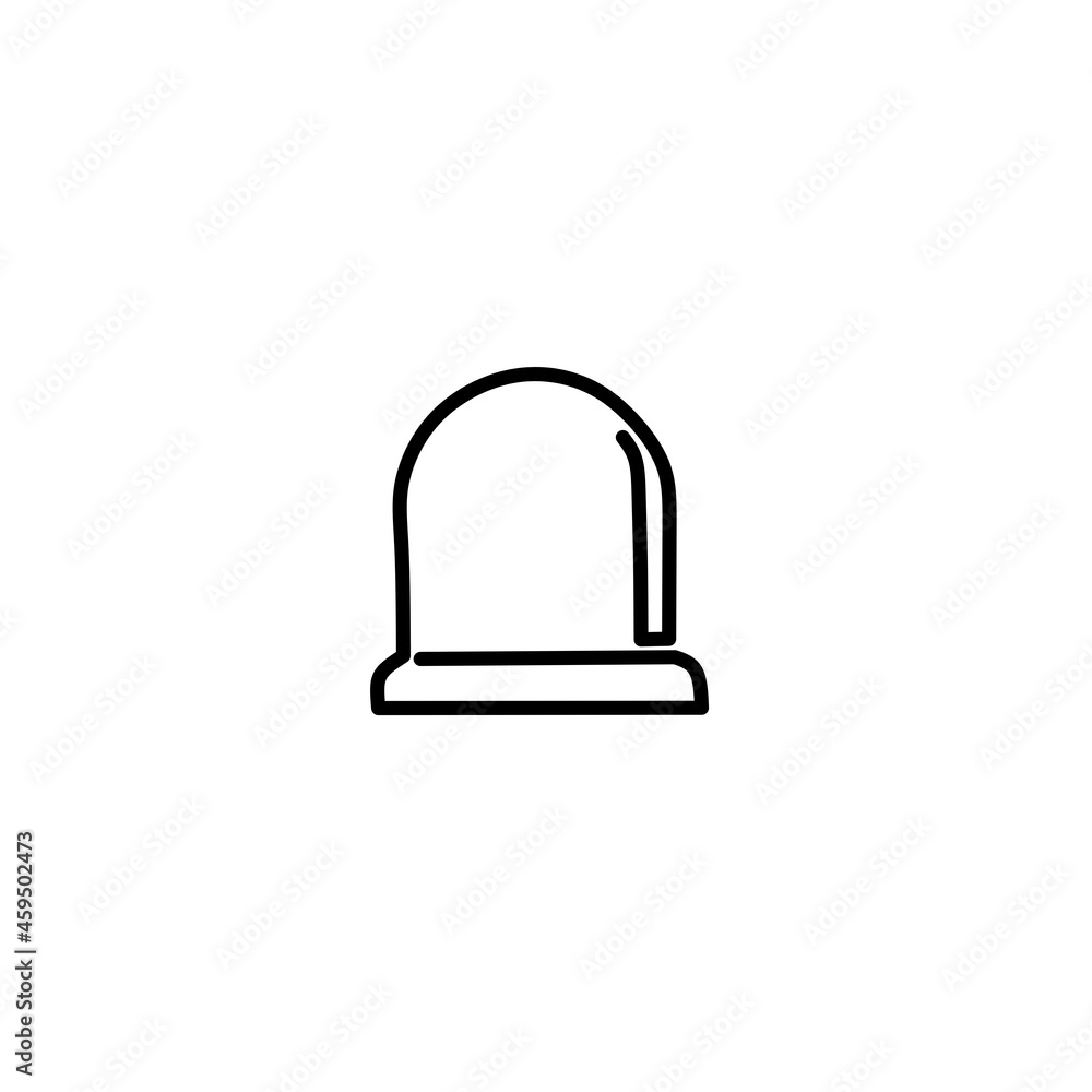 Continuous line drawing of siren light, object one line, single line art, vector illustration Continuous line drawing of siren light, object one line, single line art, vector illustration