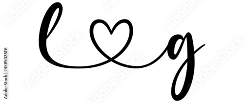lg, gl, letters with heart Monogram, monogram wedding logo. Love icon, couples Initials, lower case, connecting HEART, home decor,