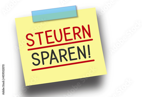Steuern sparen, Notiz