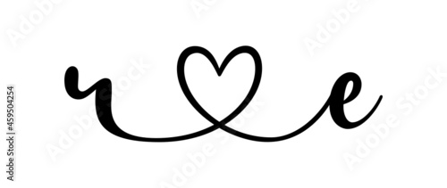 re, er, letters with heart Monogram, monogram wedding logo. Love icon, couples Initials, lower case, connecting HEART, home decor,