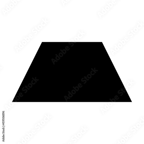 Trapezoid or Trapezium shape symbol vector icon for creative graphic design ui element in a pictogram illustration photo