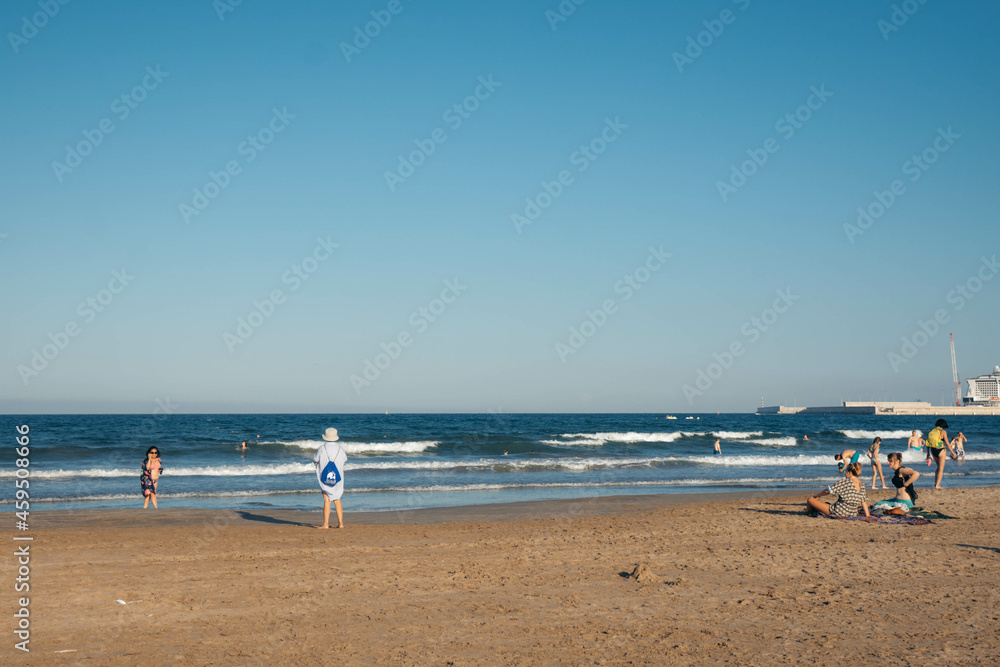 people on the beach