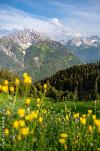 Fototapeta kuchenna Lechtaler Alpen Wandern Berge Tirol