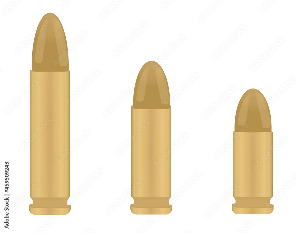 Isolated gun bullets. vector illustration Isolated gun bullets. vector illustration