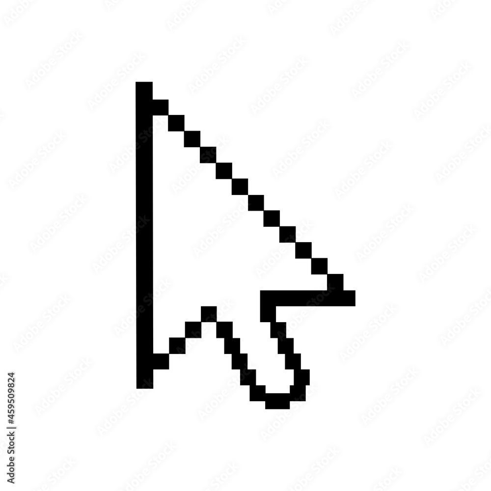 Pixel arrow cursor Icon. Vector illustration. Pixel arrow cursor Icon. Vector illustration.