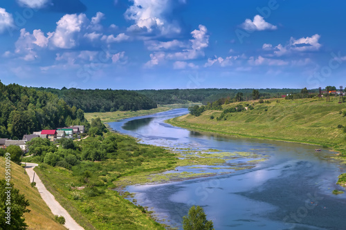 Landscape with Volga river, Russia