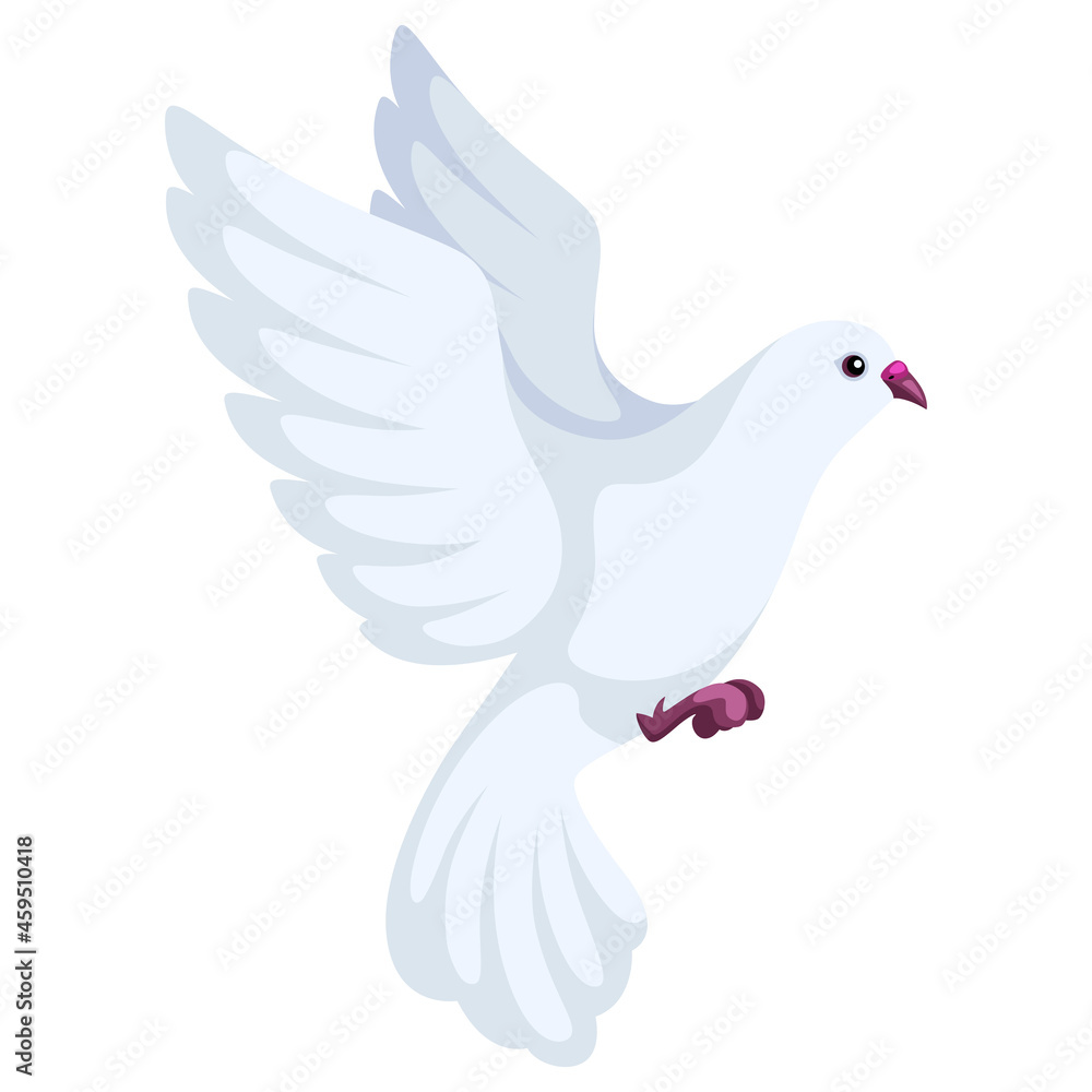 Stylized illustration of dove. Image for design or decoration. Stylized illustration of dove. Image for design or decoration.
