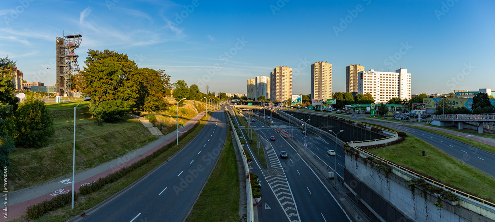 Katowice Buildings and Roździeńskiego Avenue