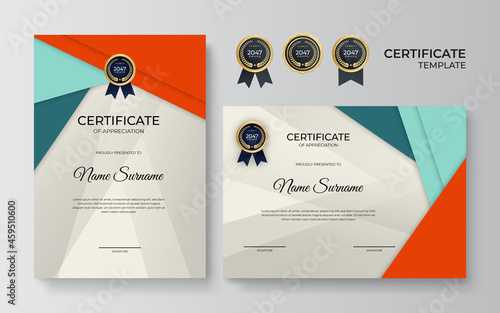 Modern certificate template