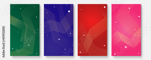 Abstract background design templates for social media posts and stories