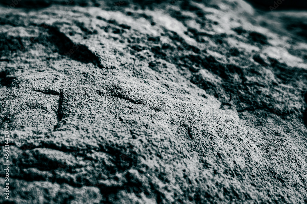 Naklejka premium black and white granite ground