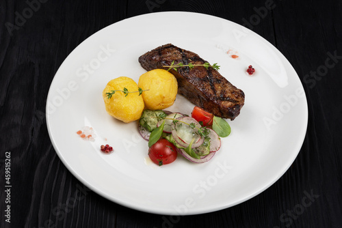 Grilled beef skirt steak me...