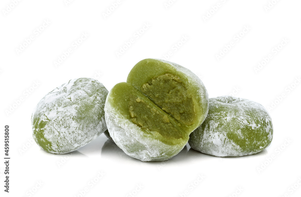Daifuku mochi Japanese dessert on white background Daifuku mochi Japanese dessert on white background