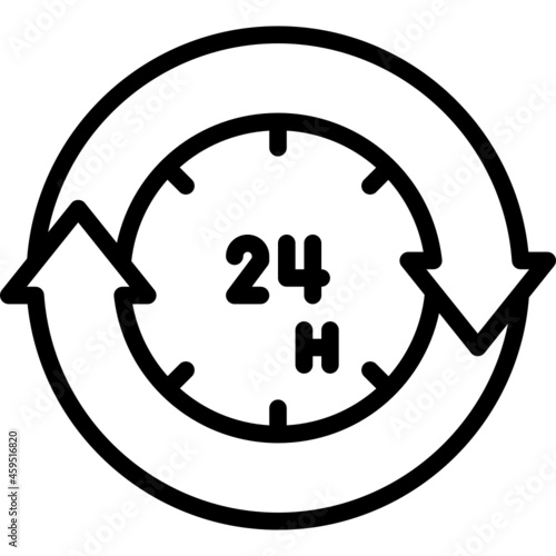 clock line icon