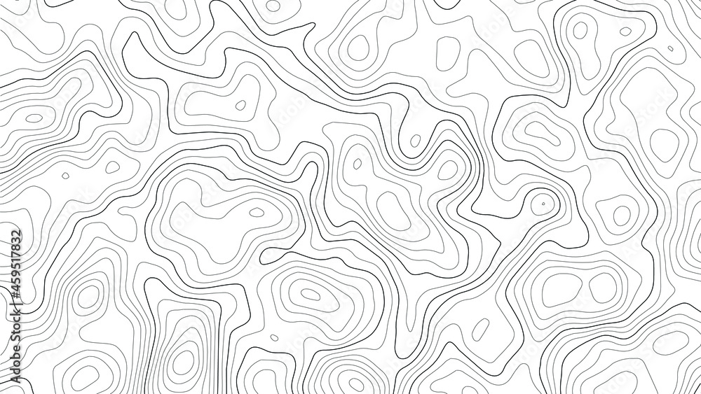 Abstract vector illustration. Topographic map background. Grid map. Contour map vector.	