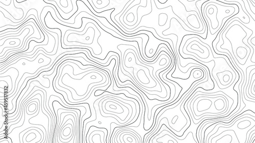 Abstract vector illustration. Topographic map background. Grid map. Contour map vector.	