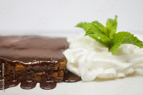 sweet chocolate and cream dessert