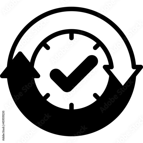 time left solid line icon