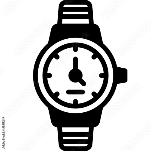 watch solid line icon