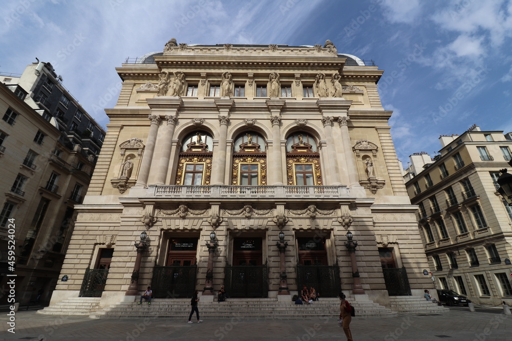 Obraz premium Le theatre national de l'opéra comique, vue de l'extérieur, ville de Paris, île de France, France