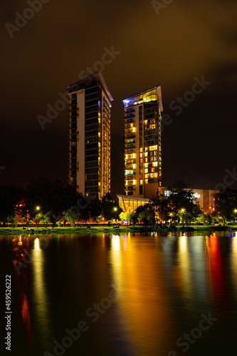 Batumi  Georgia - July 9  2021  Hilton Hotel at night
