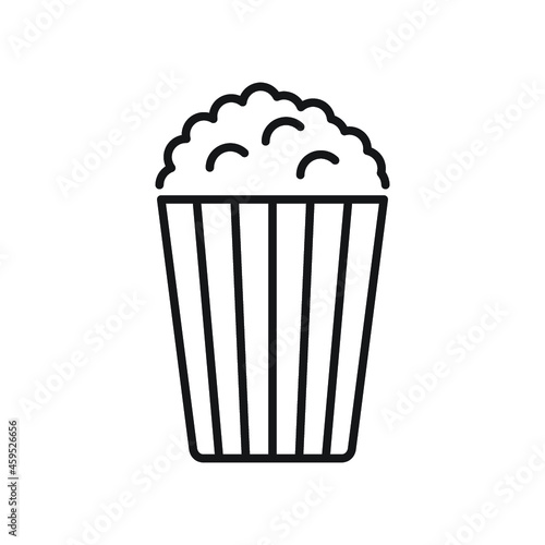 Popcorn snack icon illustration isolated on white background