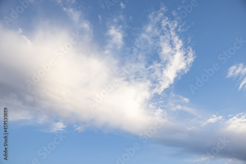 Amazing clouds hanging in the blue sky. Wonderful sunset and a better sunrise with beautiful clouds with a colorful sky.