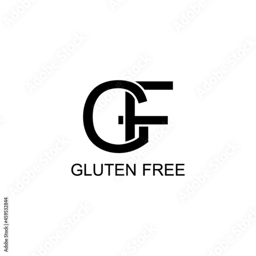 Gluten Free GF icon isolated on white background