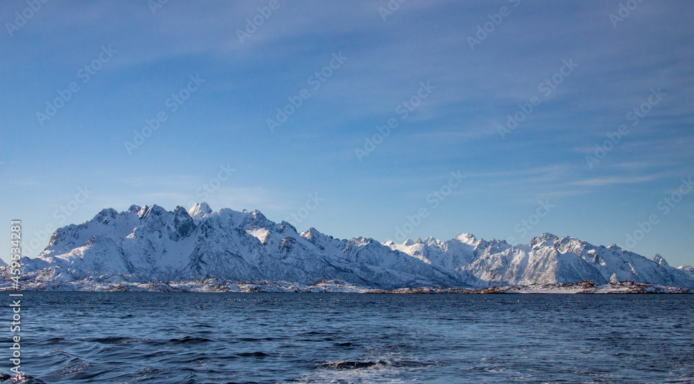 Winter on Hadsel fjord ,Helgeland,Northern Norway,scandinavia,Europe