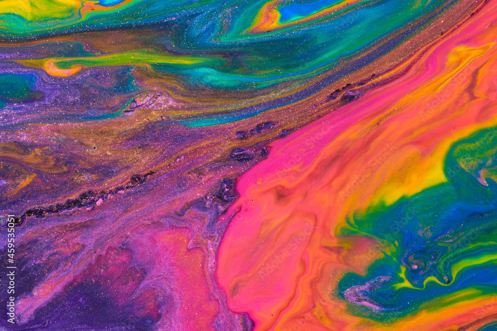 Photography of floating inks. Creative texture for design. Abstract marble paints background