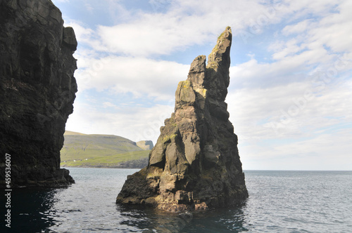 Bird cliffs near Vestmanna Streymoy Faroe Islands photo