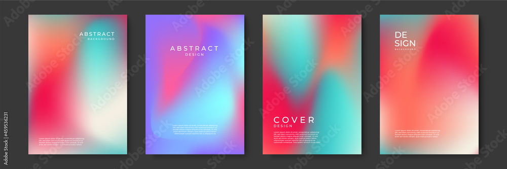 Blurred backgrounds set with modern abstract blurred color gradient patterns. Templates collection for brochures, posters, banners, flyers and cards. Vector illustration. Blurred backgrounds set with modern abstract blurred color gradient patterns. Templates collection for brochures, posters, banners, flyers and cards. Vector illustration.