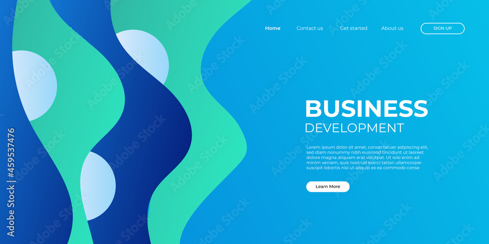 Abstract background for business landing page web design