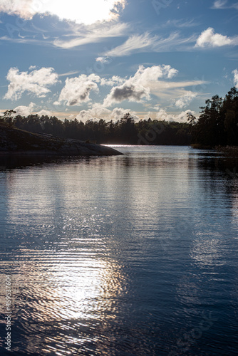 lake in the morning, djurö,sweden photo