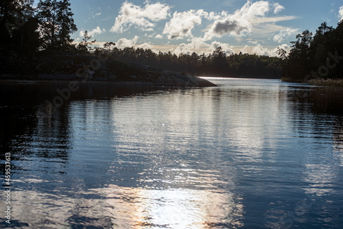 reflection in the lake, djurö,sweden photo