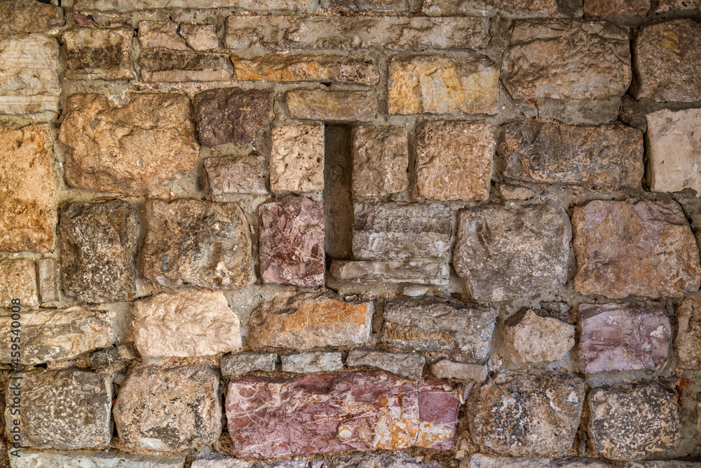 Fototapeta premium Vintage stone castle wall, background