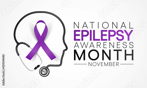 Epilepsy awareness month is observed every year in November, is a central nervous system (neurological) disorder in which brain activity becomes abnormal. vector illustration