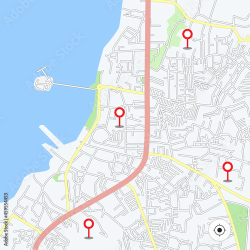 city map for any kind of digital info graphics and print publication.